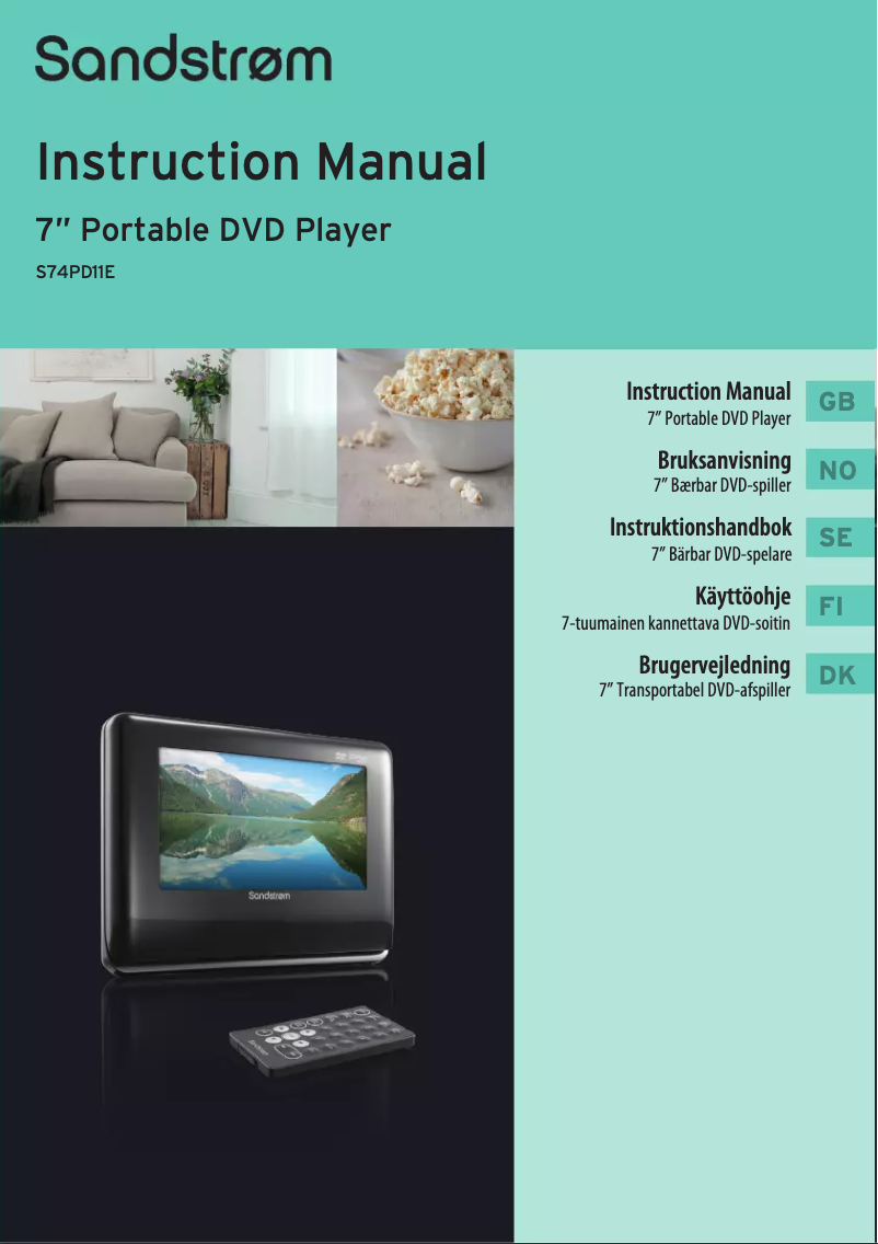 Image de la première page du manuel de l'appareil S74PD11E