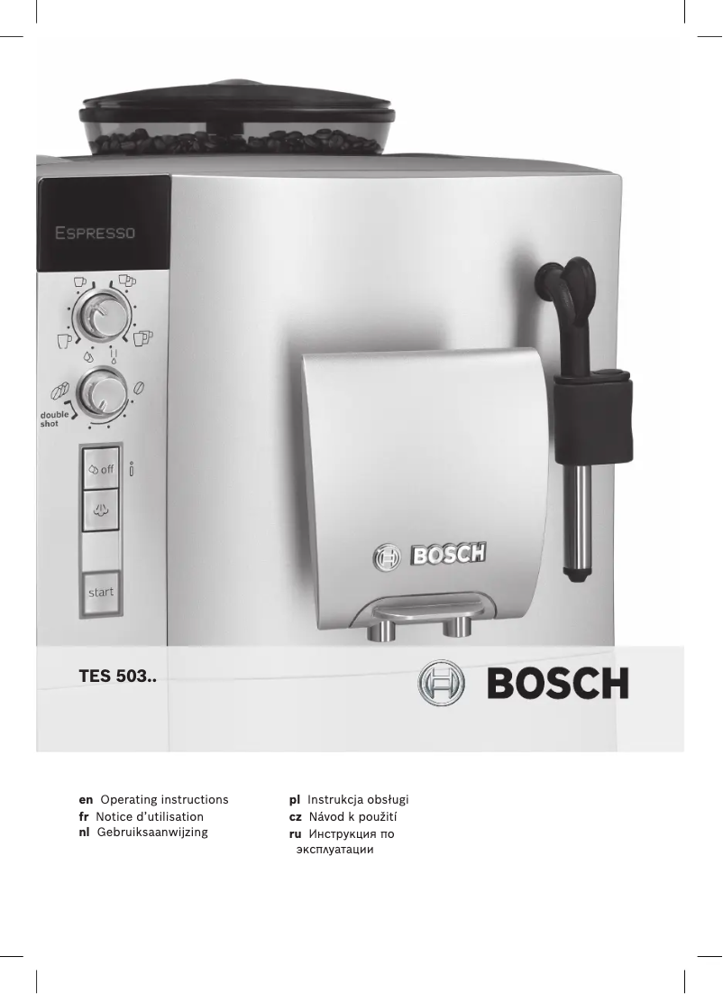 Página 1 del manual Manual de usuario Bosch VeroCafe TES50328RW
