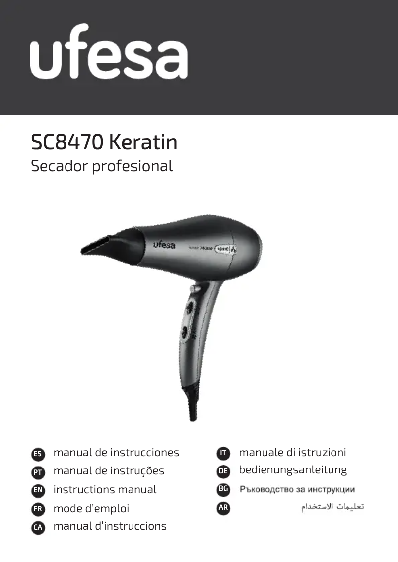 Image de la première page du manuel de l'appareil Keratin