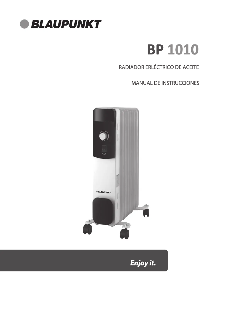 Página 1 del manual Manual de usuario Blaupunkt BP1010