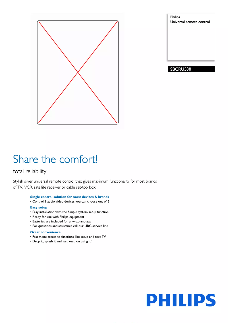 Page 1 de la notice Brochure Philips SBC RU 530