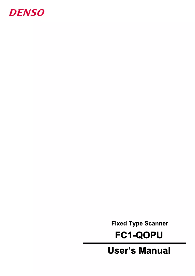 Image de la première page du manuel de l'appareil FC1-QOPU