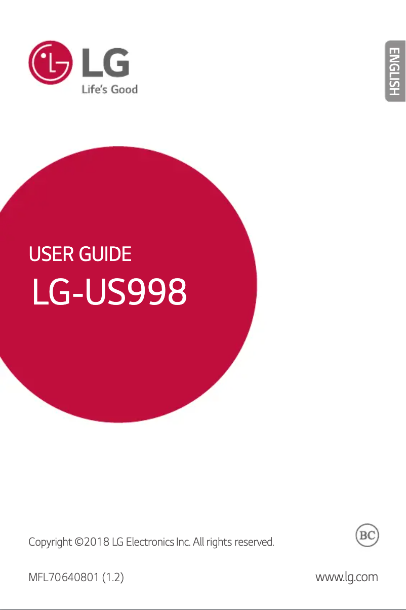 Page n°1 - Manuel utilisateur LG V30S ThinQ