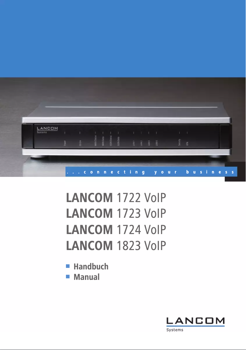 Page 1 de la notice Manuel utilisateur Lancom 1723 VoIP