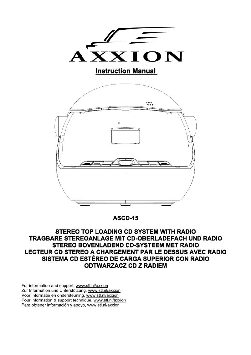 Page n°1 - Manuel utilisateur Axxion ASCD-15