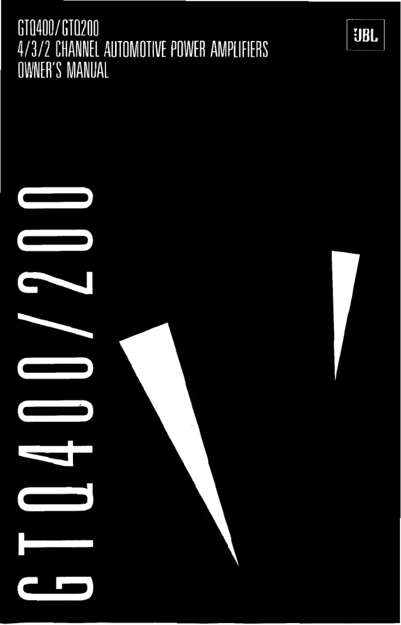 Page 1 de la notice Manuel utilisateur JBL Grand Touring GTQ400