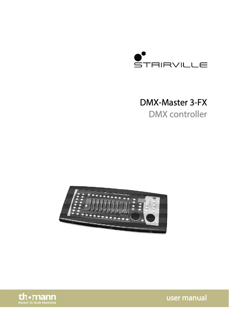 Imagen de la primera página del manual del dispositivo DMX-Master 3-FX