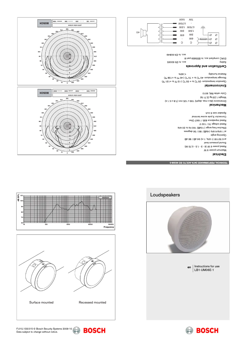 Page 1 de la notice Manuel utilisateur Bosch LB1-UM06E-1