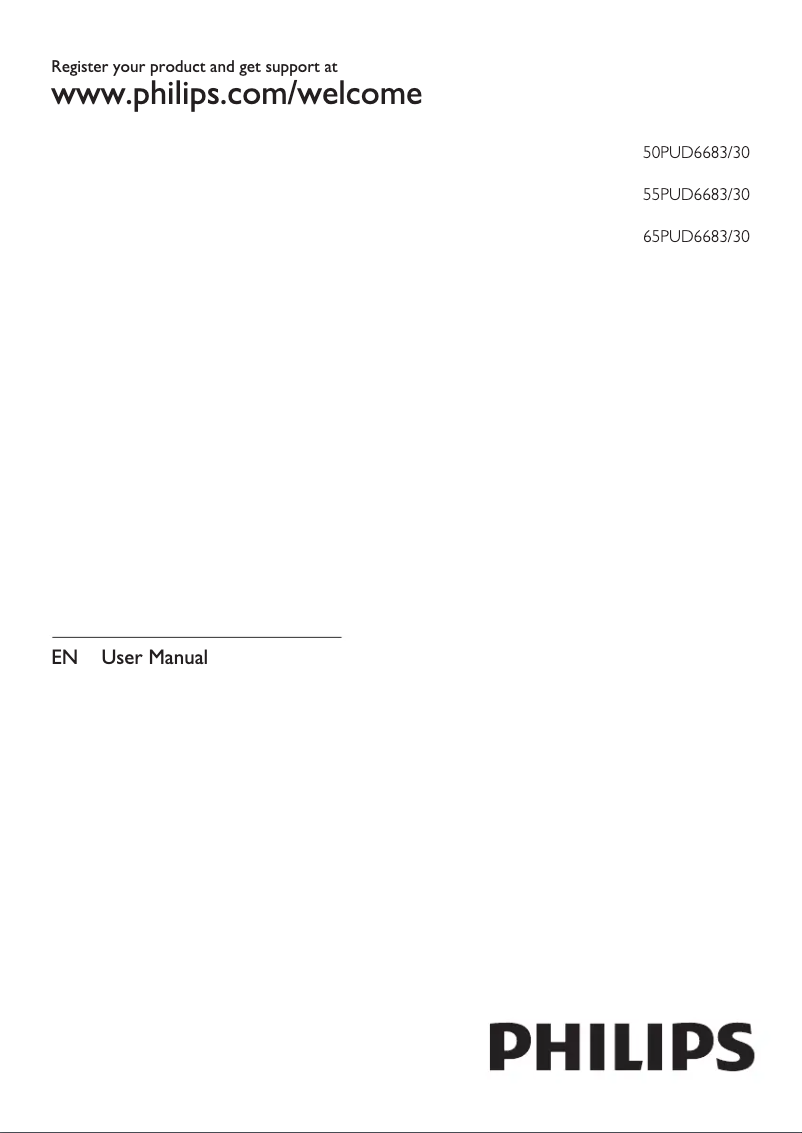 Page 1 de la notice Manuel utilisateur Philips 65PUD6683