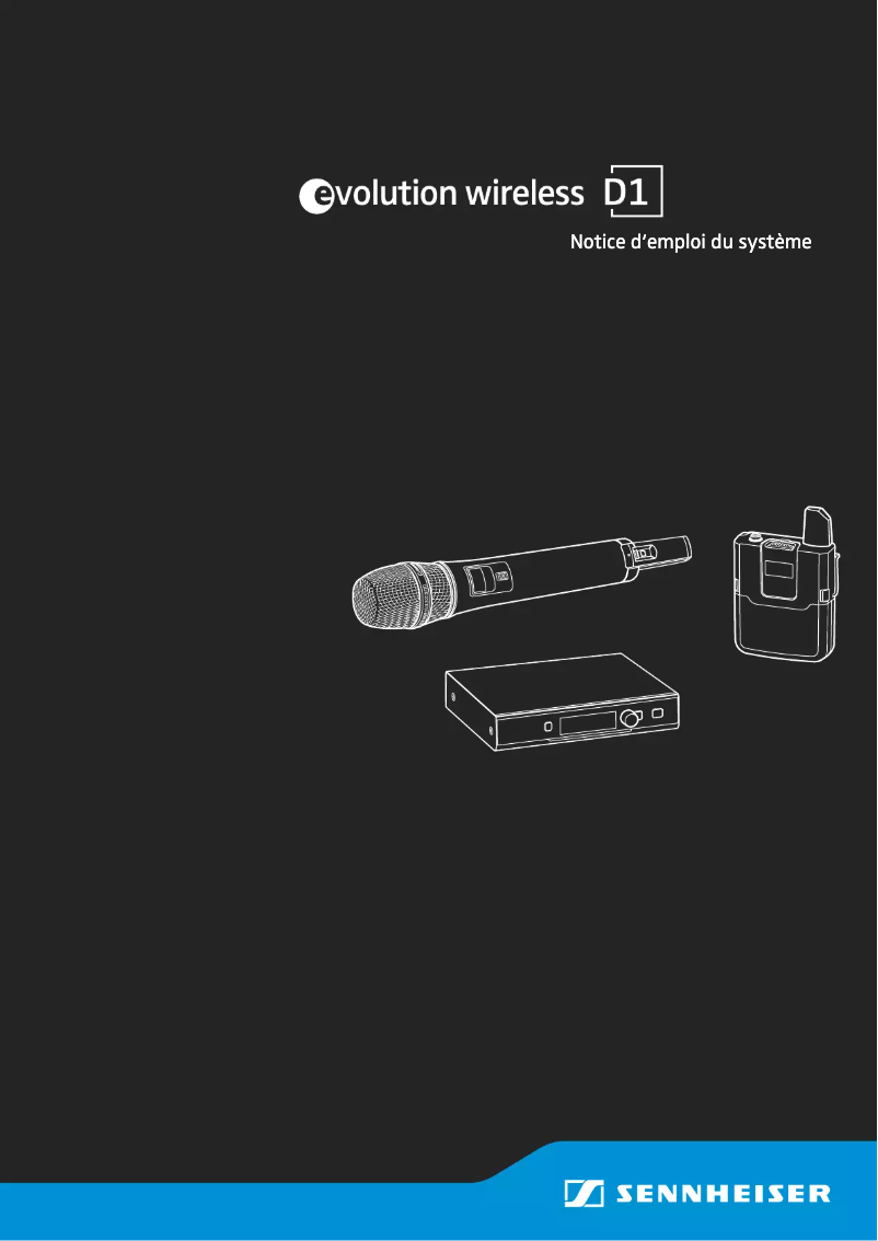 Page 1 de la notice Manuel utilisateur Sennheiser ew D1-835-S
