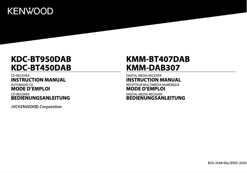 Página 1 del manual Manual de usuario Kenwood KDC-BT950DAB