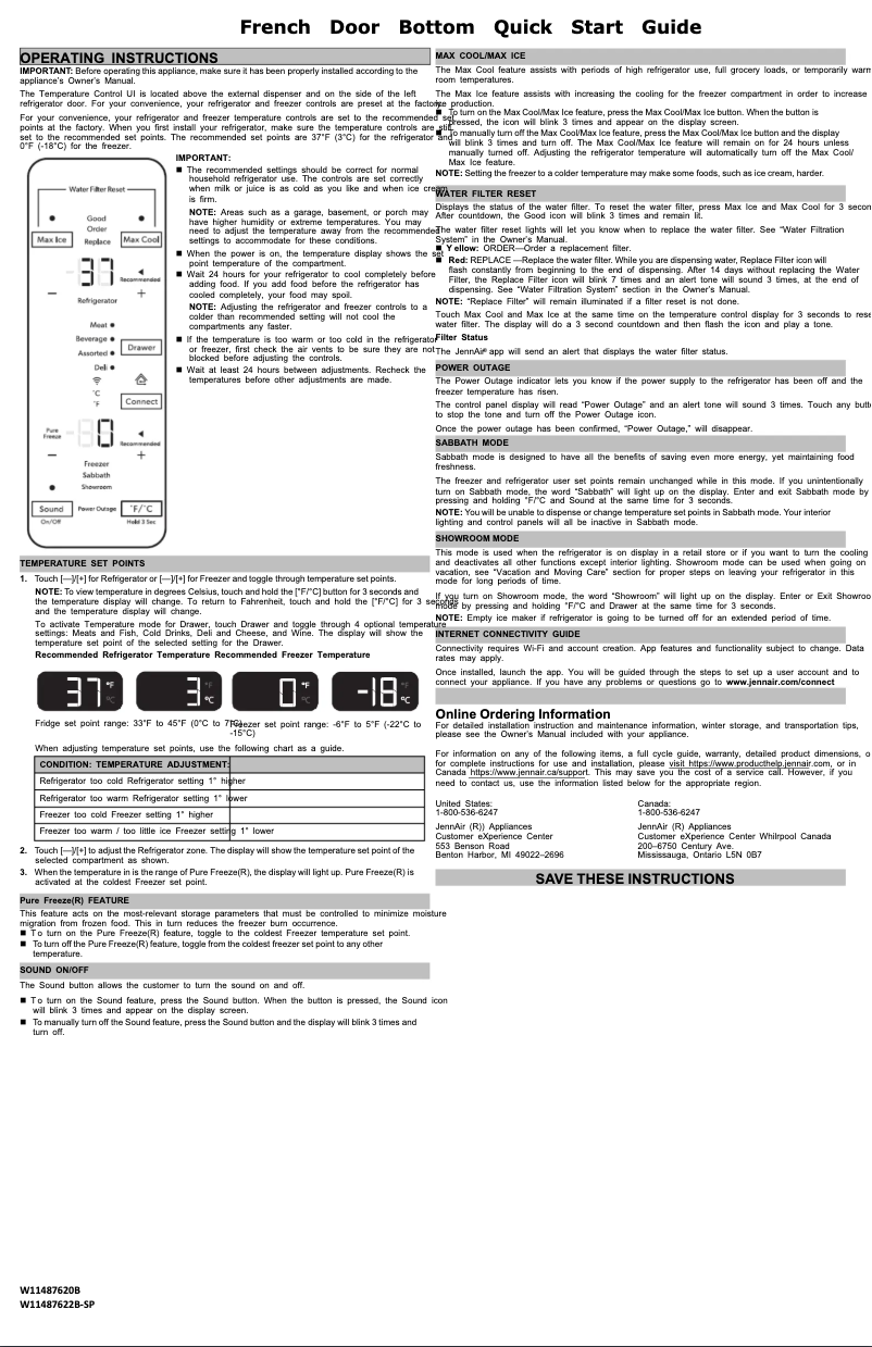 Image de la première page du manuel de l'appareil JFFCC72EHL