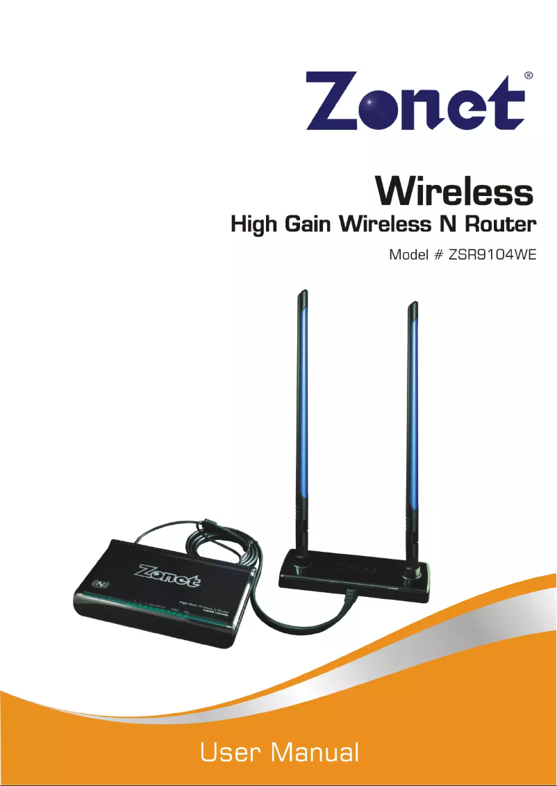 Página 1 del manual Manual de usuario Zonet ZSR9104WE