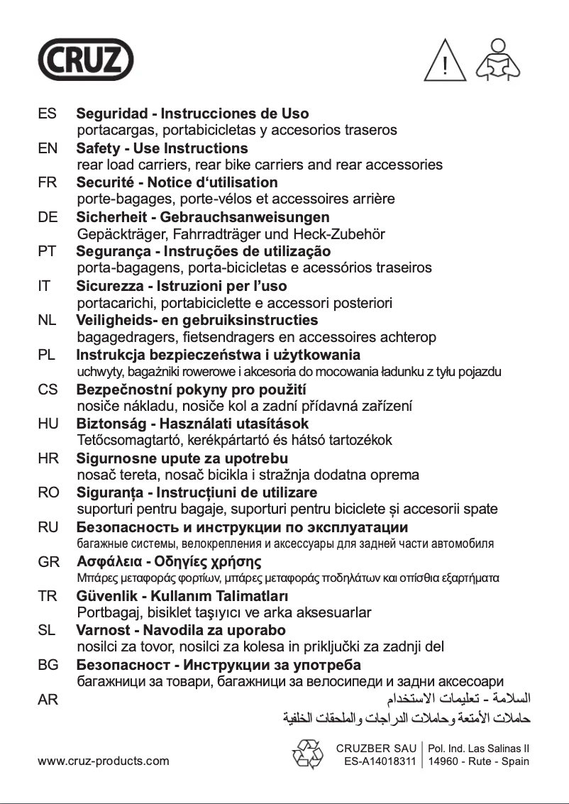Page 1 de la notice Manuel utilisateur Cruz Stema 3