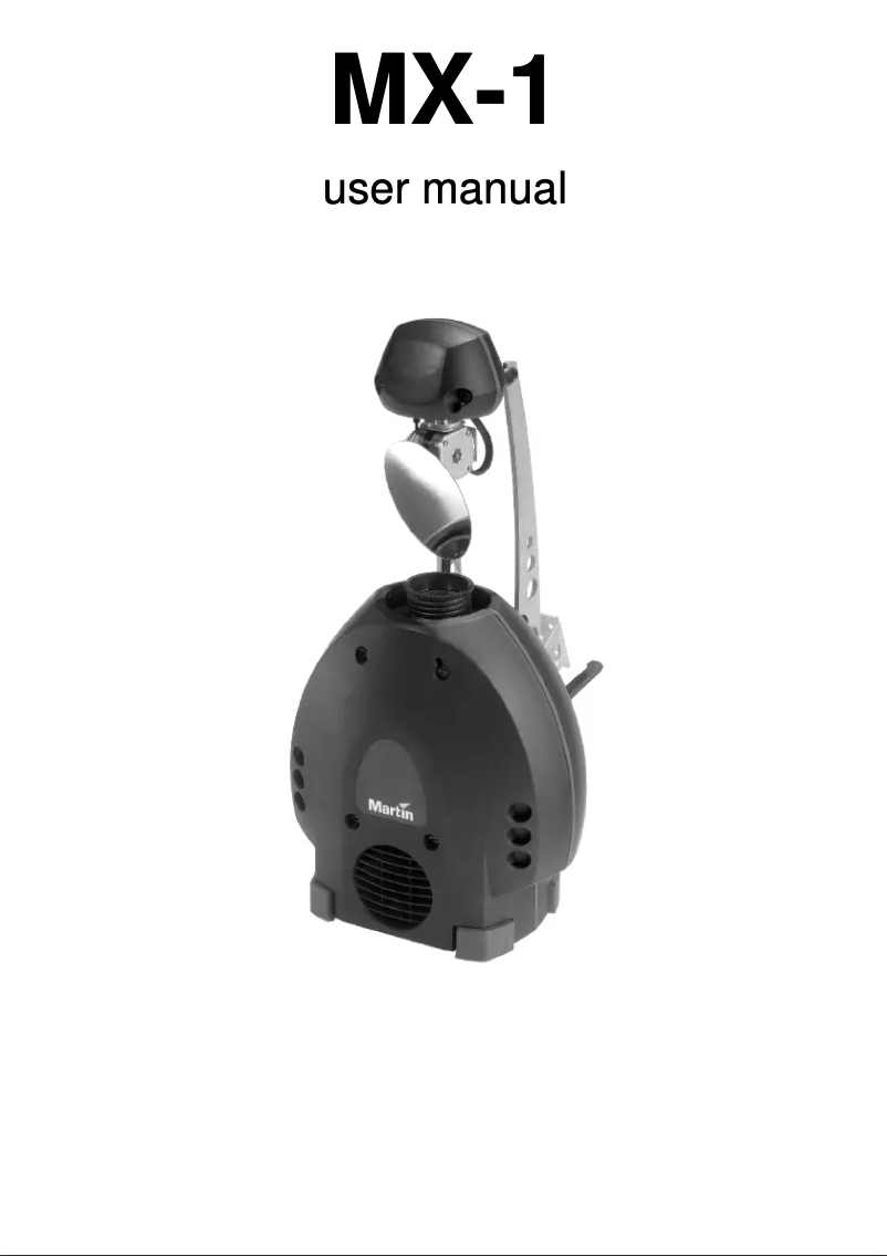 Page n°1 - Manuel utilisateur Martin MX-1