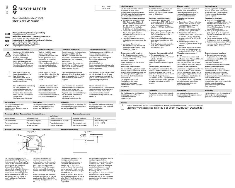 Image de la première page du manuel de l'appareil 6120/12-101