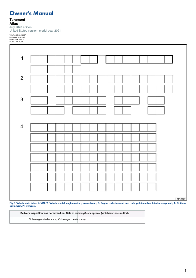 Image de la première page du manuel de l'appareil Atlas (2021)