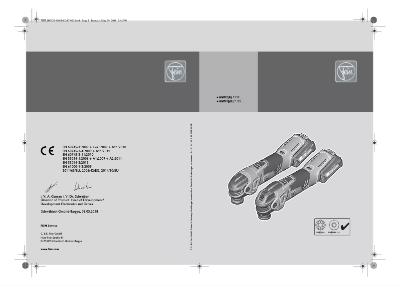 Página 1 del manual Manual de usuario Fein MultiTalent AFMT12QSL