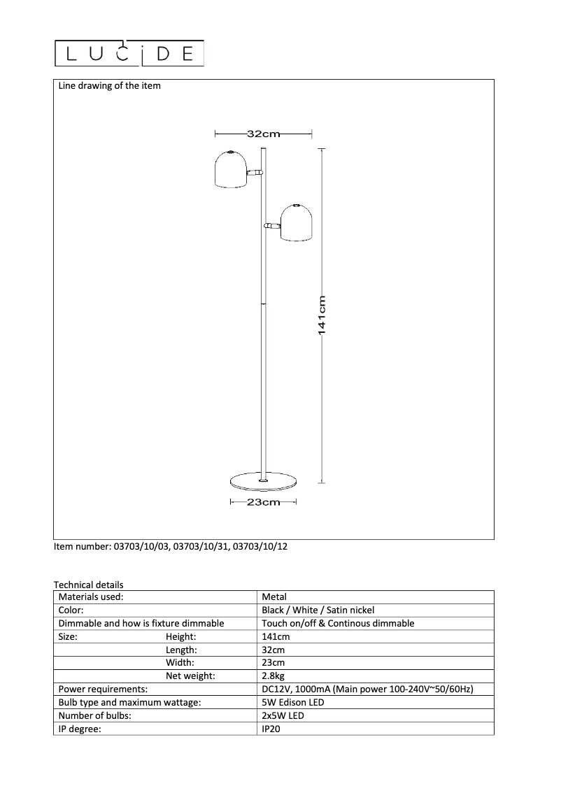 Image de la première page du manuel de l'appareil Skanska 03703/10/12