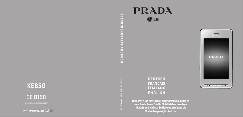 Page 1 de la notice Manuel utilisateur LG KE850ASV