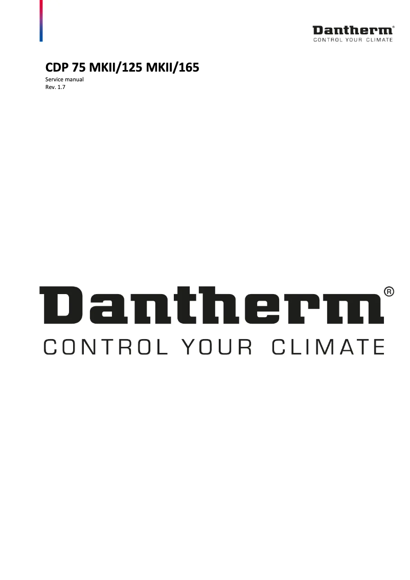 Page n°1 - Manuel utilisateur Dantherm CDP 75 MKII