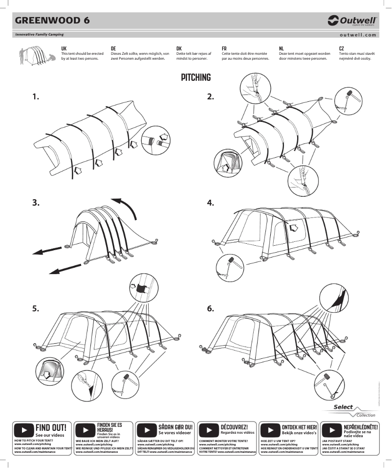 Page 1 de la notice Manuel utilisateur Outwell Greenwood 6
