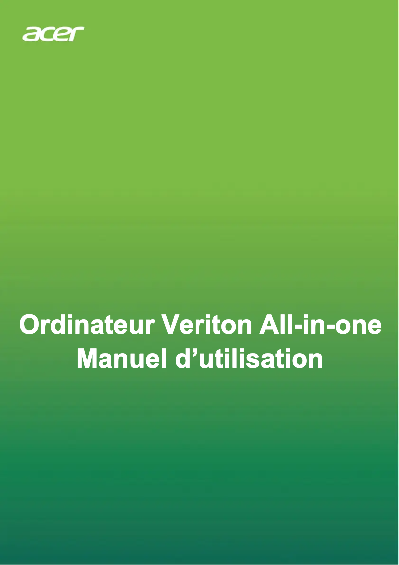 Image de la première page du manuel de l'appareil Veriton Z6860G