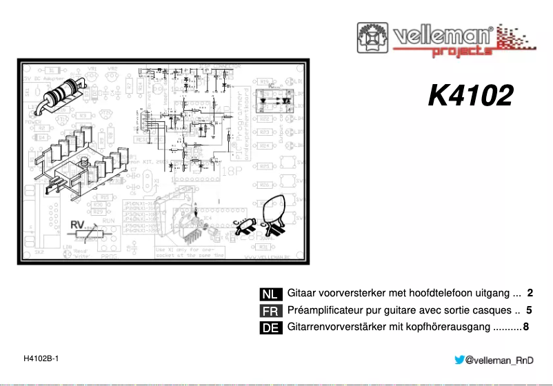 Página 1 del manual Manual de usuario Velleman K4102