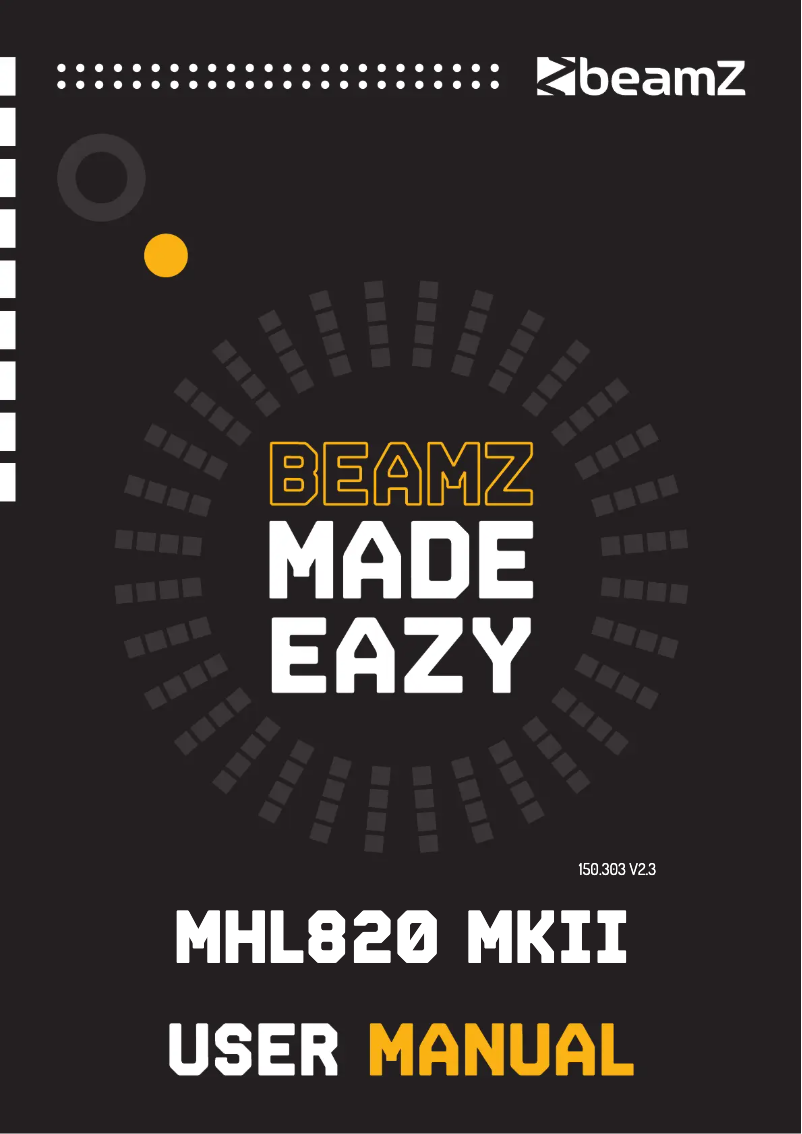 Page n°1 - Manuel utilisateur BeamZ MHL820 Double Helix