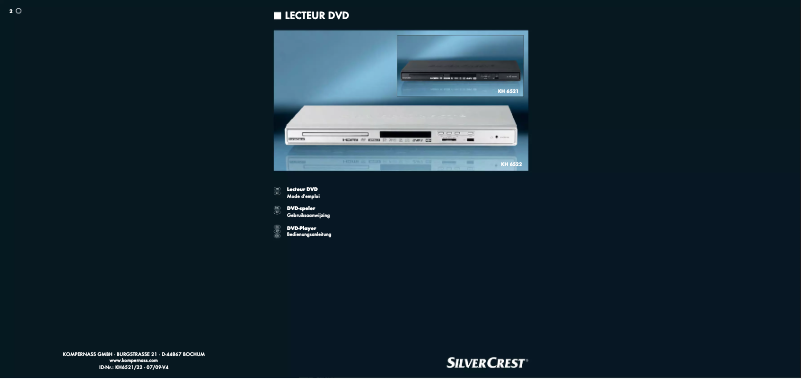 Page 1 de la notice Manuel utilisateur SilverCrest KH 6521