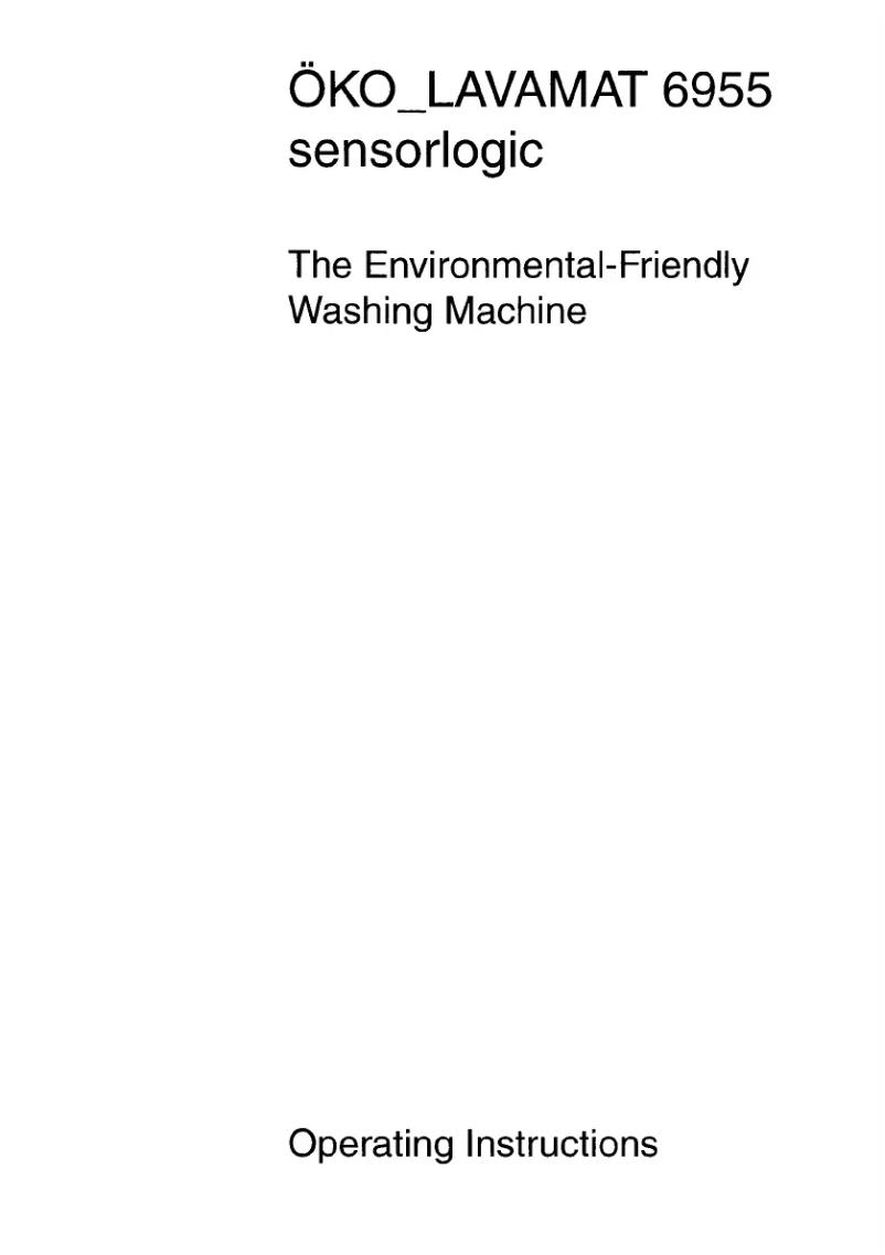 Page n°1 - Manuel utilisateur AEG Lavamat 6955 w