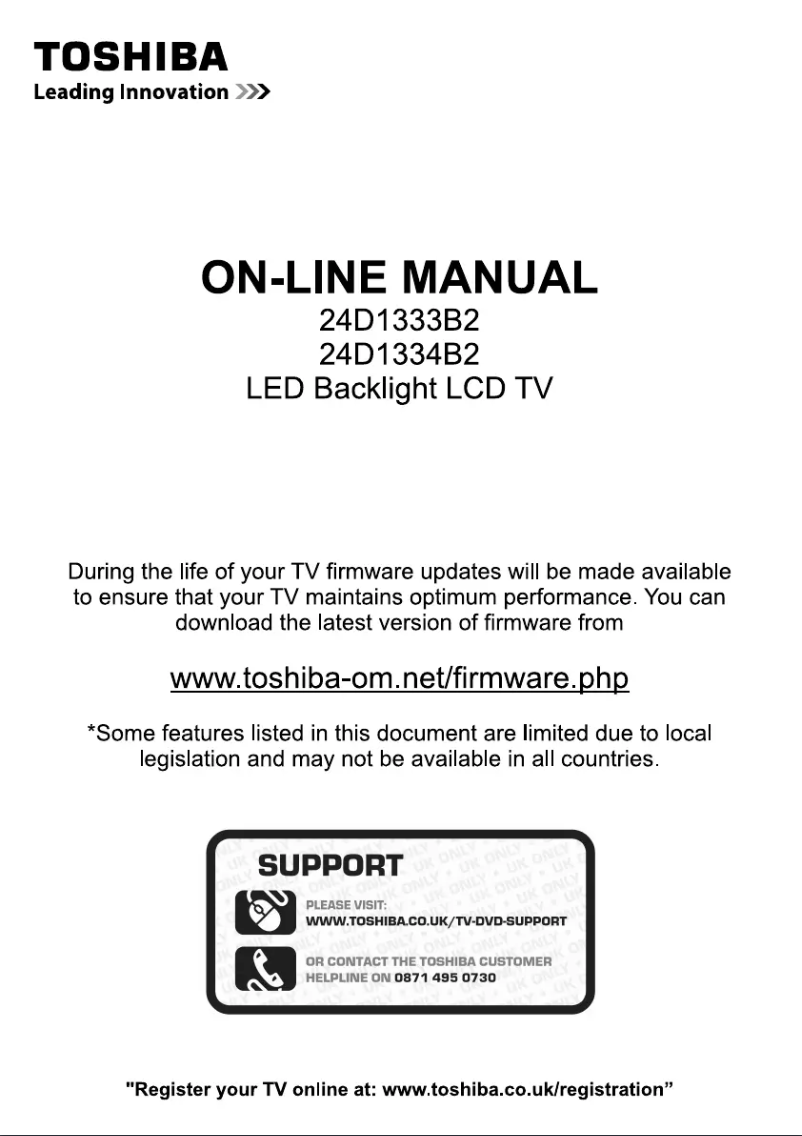 Page n°1 - Manuel utilisateur Toshiba 24D1333B2