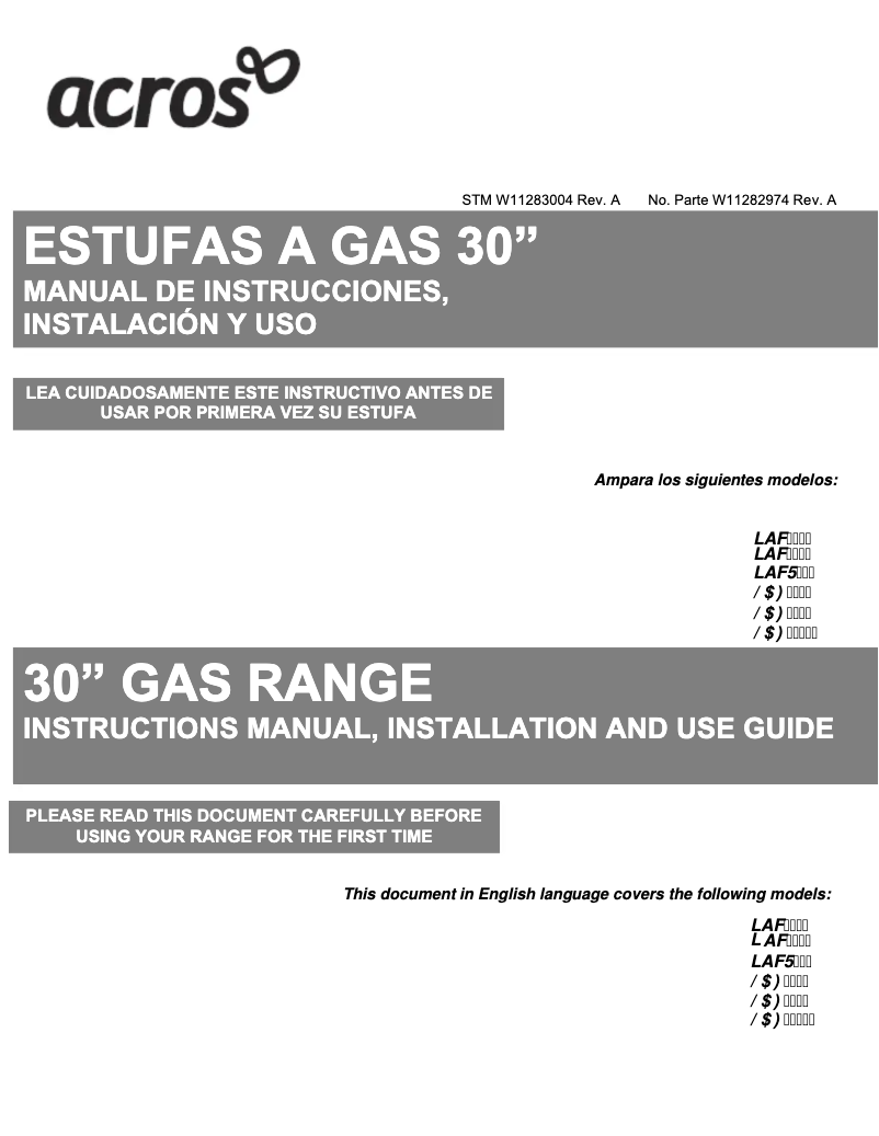 Page n°1 - Manuel utilisateur Acros AF6272D