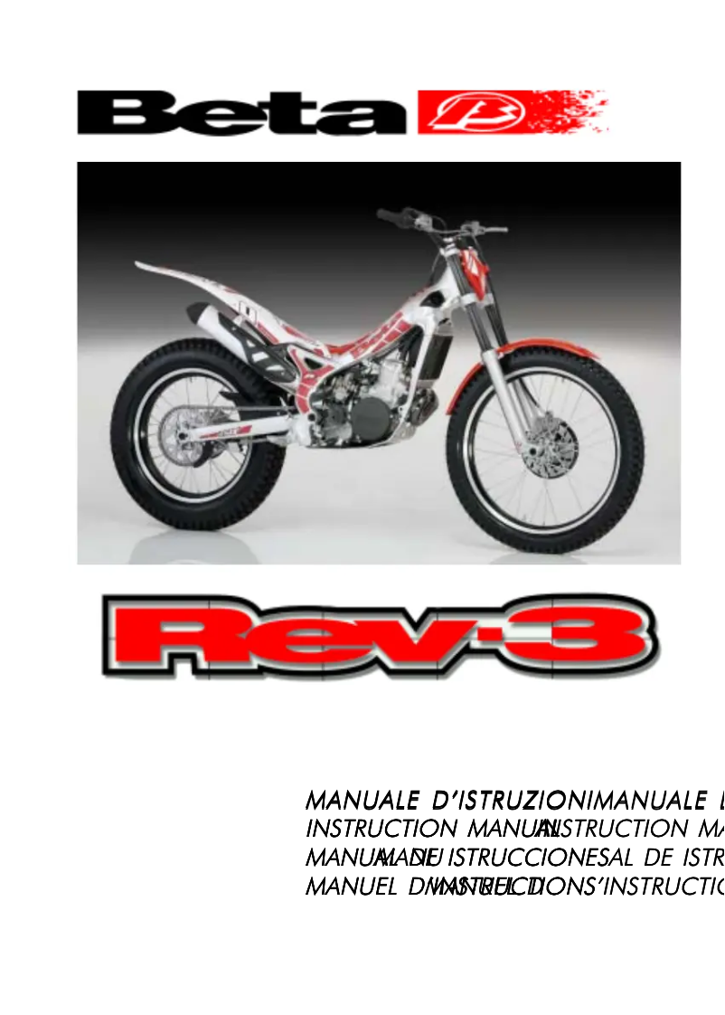 Page 1 de la notice Manuel utilisateur Beta Rev 3 250 (2008)