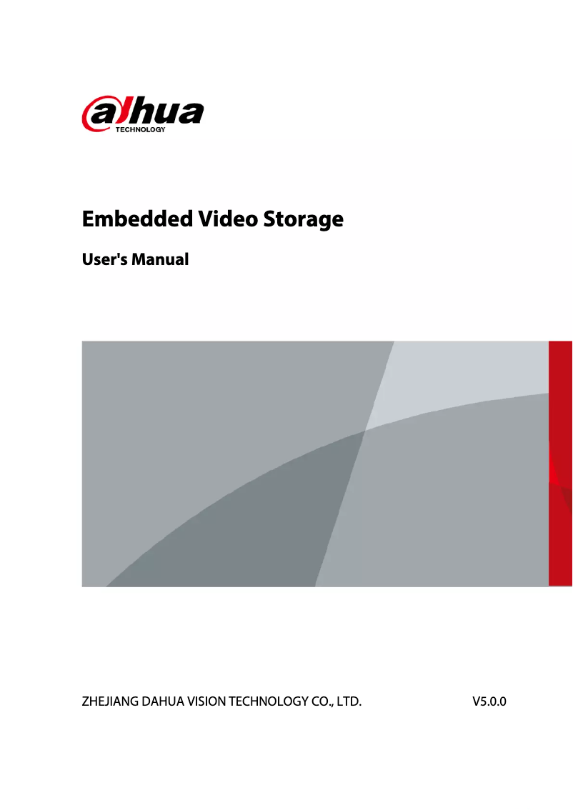 Page 1 de la notice Manuel utilisateur Dahua Technology EVS5016S-V2