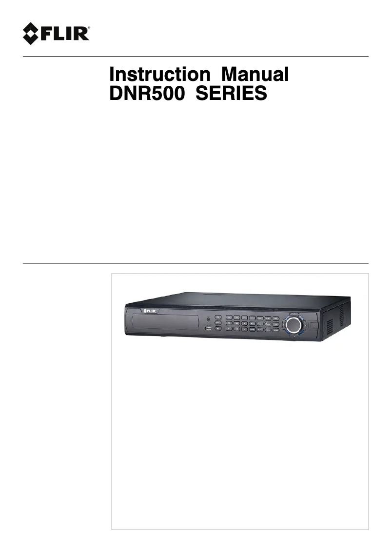 Image de la première page du manuel de l'appareil DNR516P12