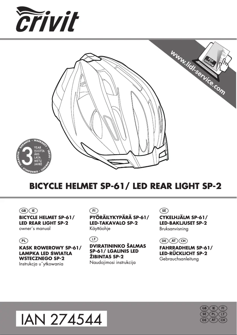 Página 1 del manual Manual de usuario Crivit IAN 278484