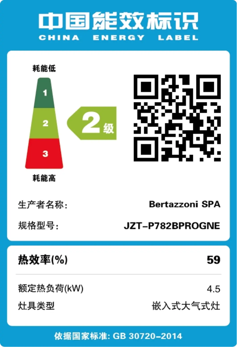 Page 1 de la notice Label énergétique Bertazzoni P782BPROGNE