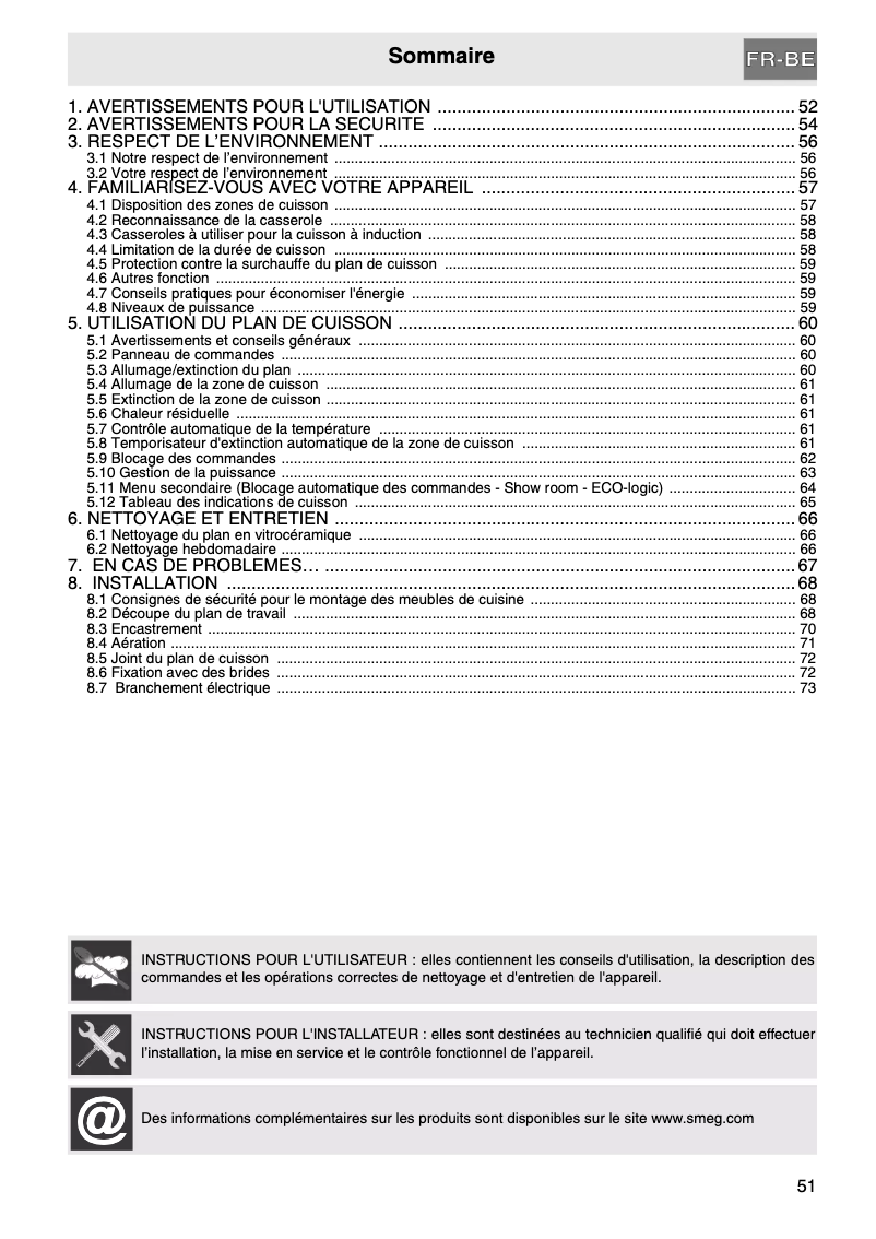Page n°1 - Manuel utilisateur Smeg SI3642B