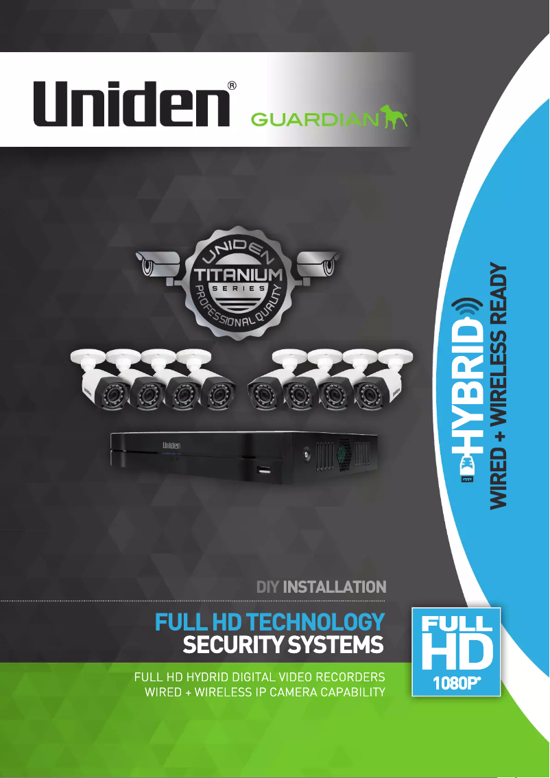 Page 1 de la notice Brochure Uniden GCVR4H40