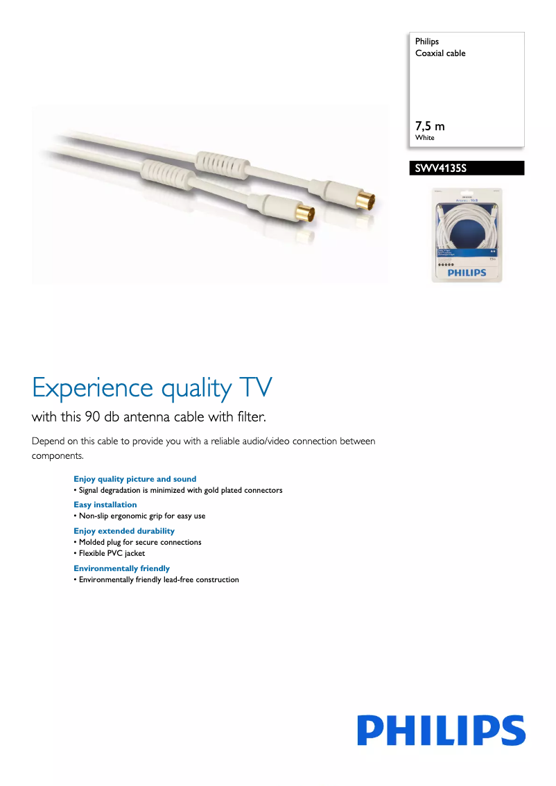 First page image of the manual for SWV4135S