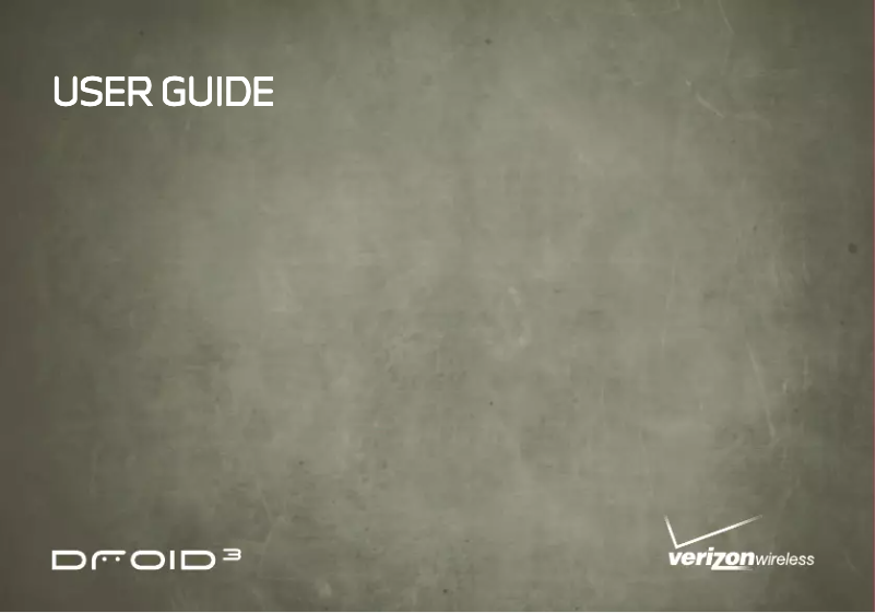 Page 1 de la notice Manuel utilisateur Motorola Droid 3 XT862