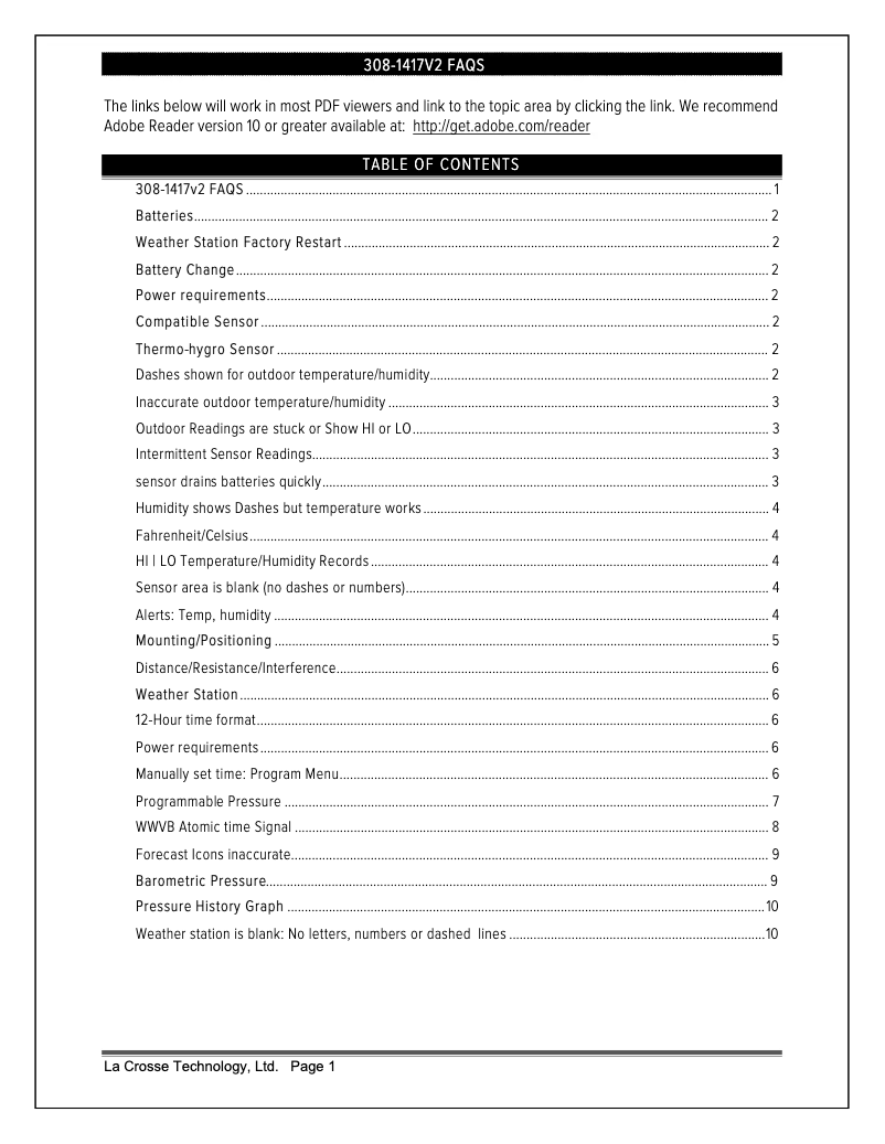 Image de la première page du manuel de l'appareil 308-1417V3
