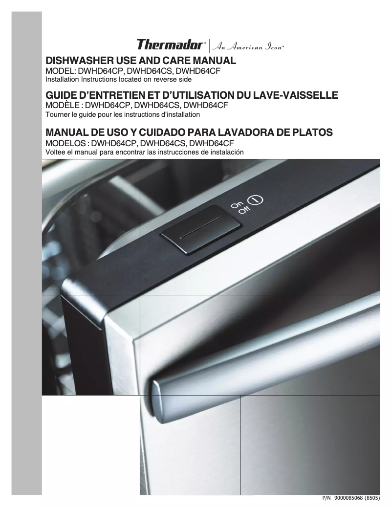 Image de la première page du manuel de l'appareil DWHD64CP