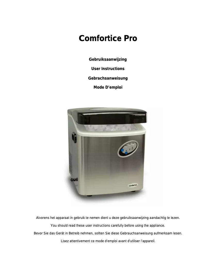 Page n°1 - Manuel utilisateur Trebs Comfortice Pro
