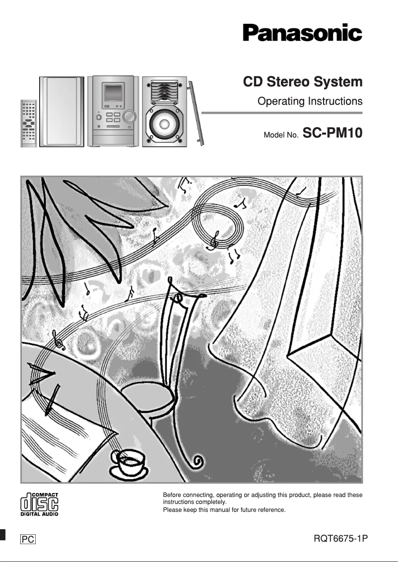 Page n°1 - Manuel utilisateur Panasonic SC-PM10