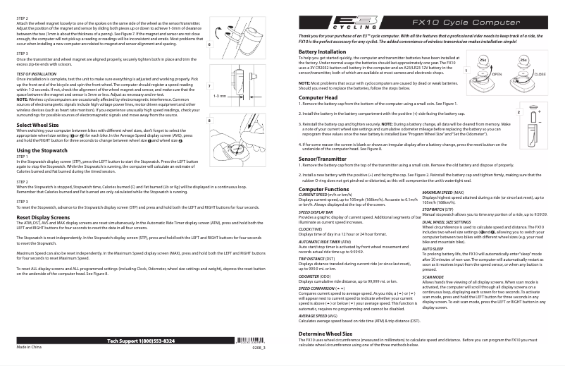 Page 1 de la notice Manuel utilisateur E3 FX10