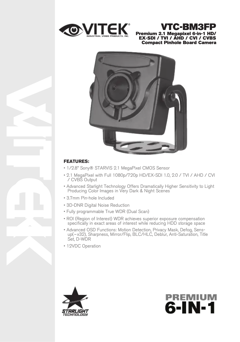 Page 1 de la notice Manuel utilisateur Vitek VTC-BM3FP