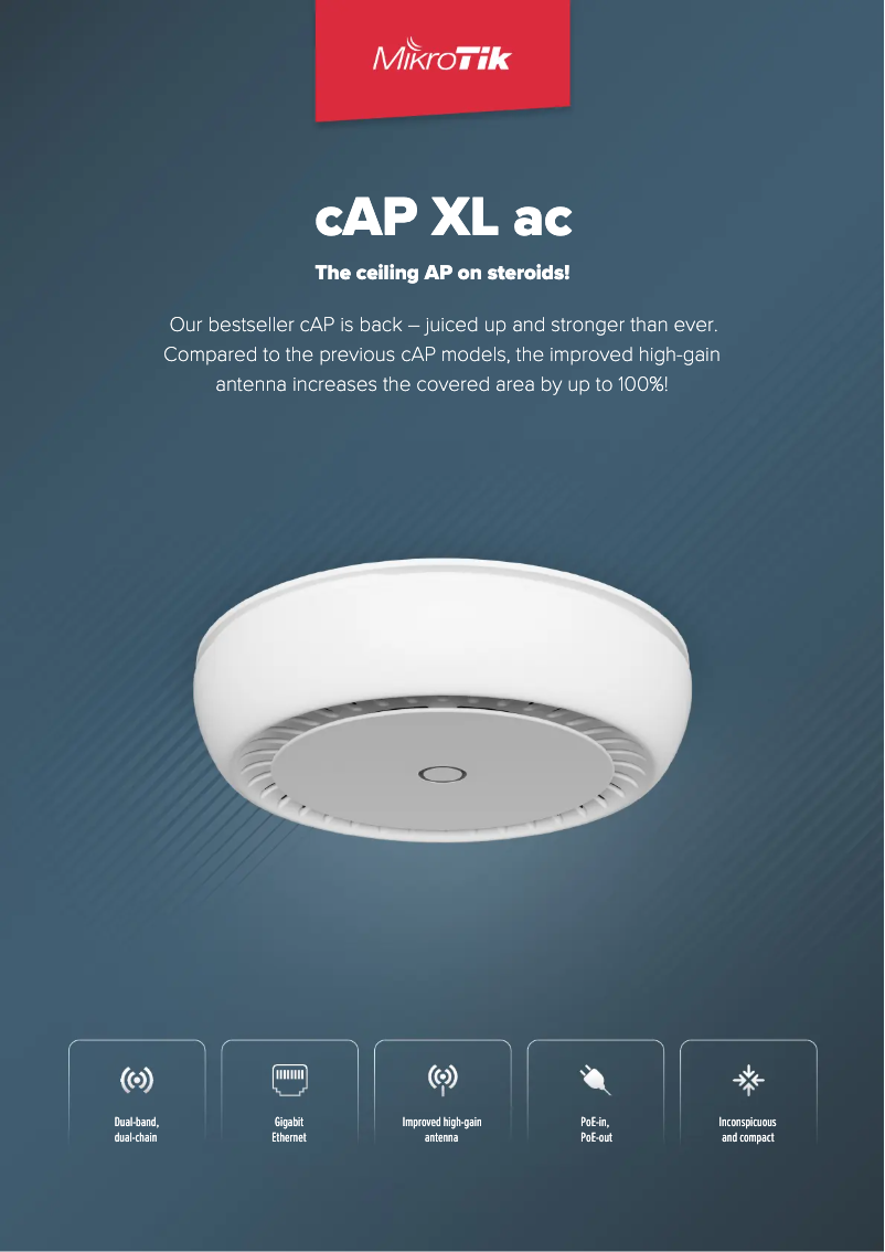 Image de la première page du manuel de l'appareil cAP XL ac