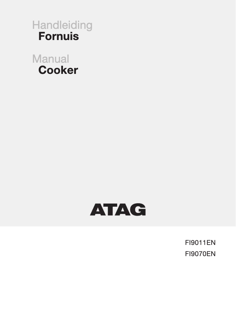 Page 1 de la notice Mode d'emploi Atag FI9070EN